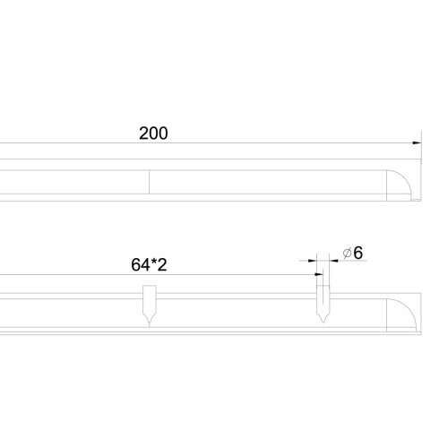 Мебельная ручка EVA RT020GR.1/000/200 Мебельная ручка EVA RT020GR.1/000/200