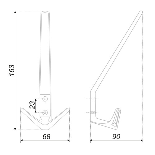 Мебельный крючок HORNY K305.05BL.6 Мебельный крючок HORNY K305.05BL.6