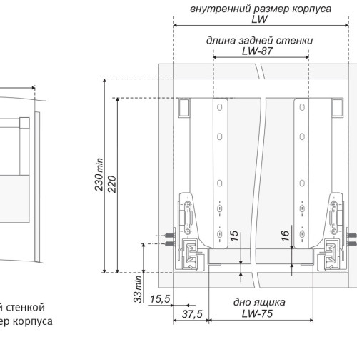 Прямоугольный рейлинг наполнения SBR07/W/1200 Прямоугольный рейлинг наполнения SBR07/W/1200