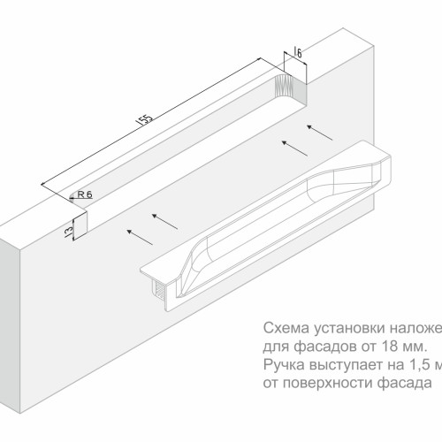 Мебельная ручка ADAM RT021W.1/000/160 Мебельная ручка ADAM RT021W.1/000/160