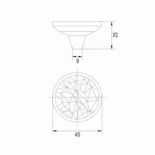 Мебельная ручка SFERA FACTURA RC523GR.1/W