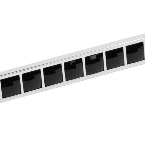 Мебельная ручка CRYSTAL RS420CP/CrBl.4/128