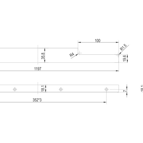 Мебельная ручка RAY RT109SG.1/000/1200 Мебельная ручка RAY RT109SG.1/000/1200