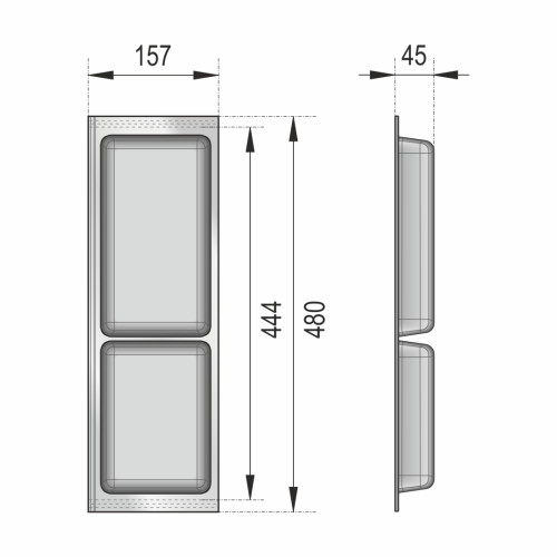Дополнительный широкий блок BLӦKI PC13/GRPH/157x480