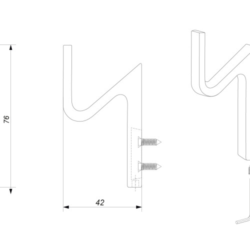 Мебельный крючок ZIGZAG K107BL.13 Мебельный крючок ZIGZAG K107BL.13