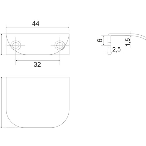 Мебельная ручка POINT RT011W.1/32 Мебельная ручка POINT RT011W.1/32
