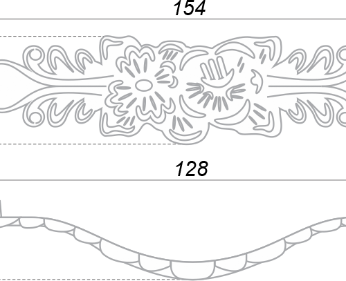 Мебельная ручка LACE RS088CP/W.3/128