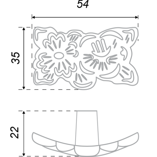 Мебельная ручка LACE RC088CP/W.4