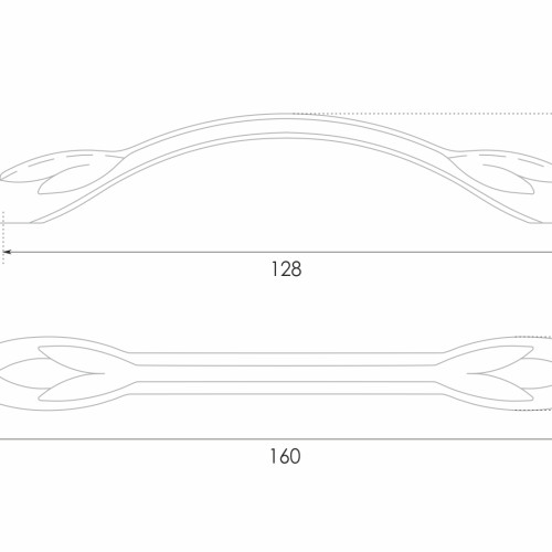 Мебельная ручка VITA RS507MAB.1/128 Мебельная ручка VITA RS507MAB.1/128