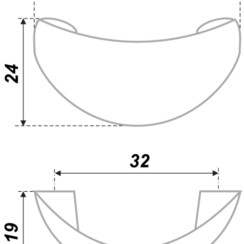 Мебельная ручка RS001SC.3/32 Мебельная ручка RS001SC.3/32