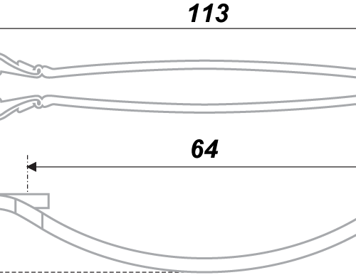 Мебельная ручка RS430CP/W.4/64 Мебельная ручка RS430CP/W.4/64