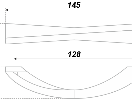 Мебельная ручка RS276CP/BSN.4/128 Мебельная ручка RS276CP/BSN.4/128