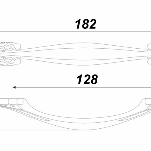 Мебельная ручка ХЛОПОК RS472CP/W.3/128