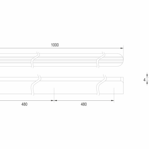 Мебельная ручка SHELL RS064GR.4/960 Мебельная ручка SHELL RS064GR.4/960