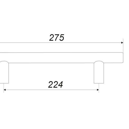 Мебельная ручка RR002BL.5/224 Мебельная ручка RR002BL.5/224
