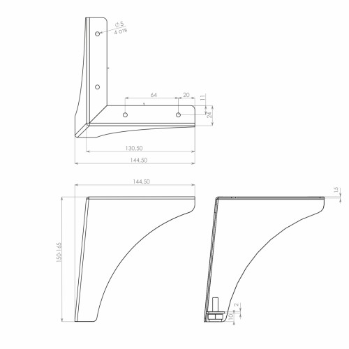 Мебельная опора GRAND N331GR.2/150