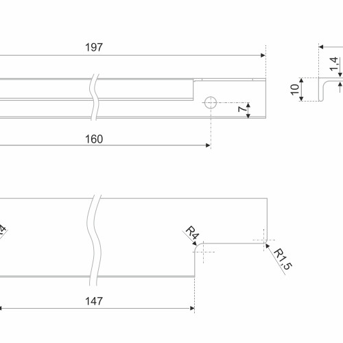 Мебельная ручка RAY RT109SC.1/160/200 Мебельная ручка RAY RT109SC.1/160/200