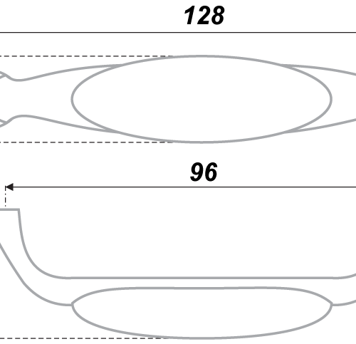 Мебельная ручка RS113AB.3/96/W16 Мебельная ручка RS113AB.3/96/W16
