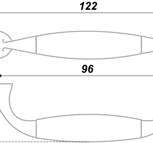 Мебельная ручка RS168SC/BH.4/96 Мебельная ручка RS168SC/BH.4/96