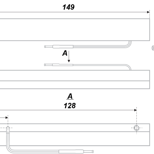 Мебельная ручка RS303CP/WWL.4/128 Мебельная ручка RS303CP/WWL.4/128